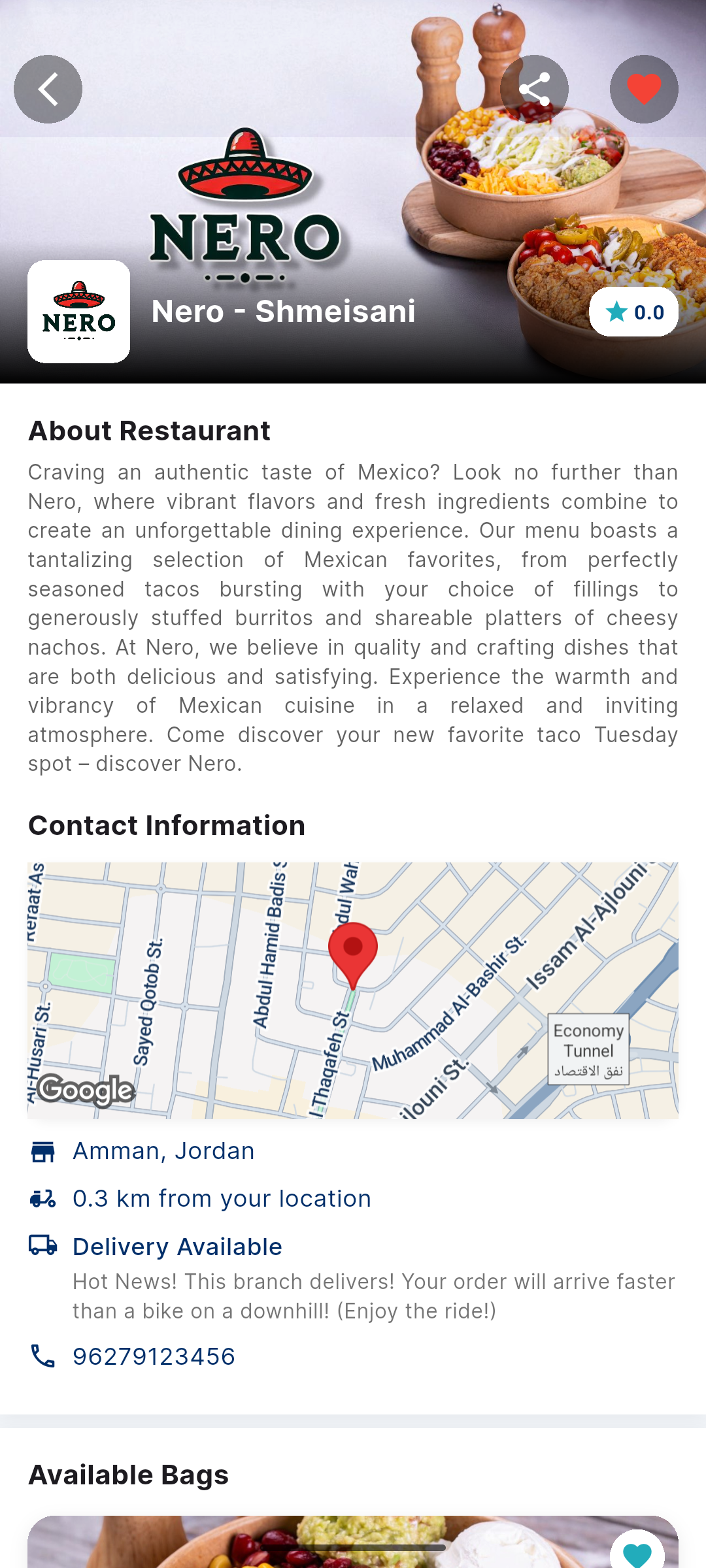Restaurant Details