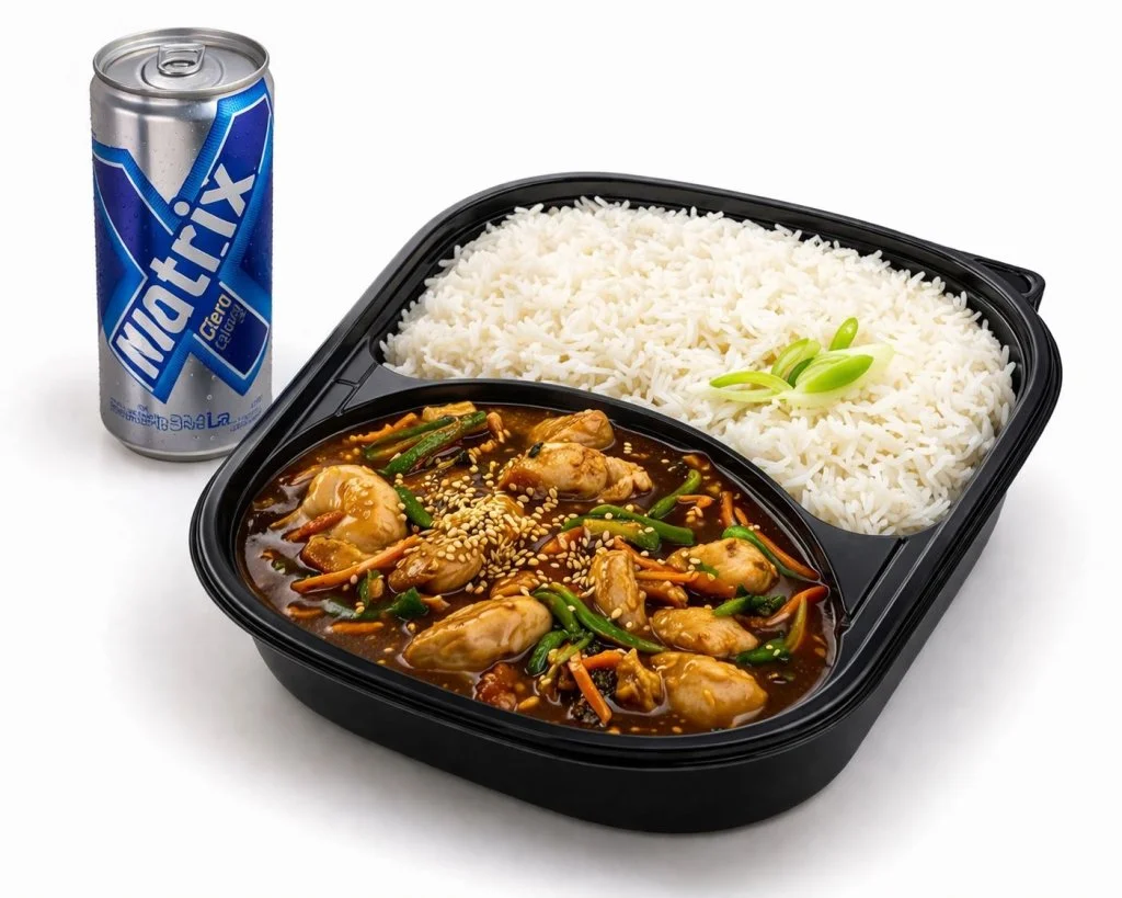 Steamed rice and chicken Box