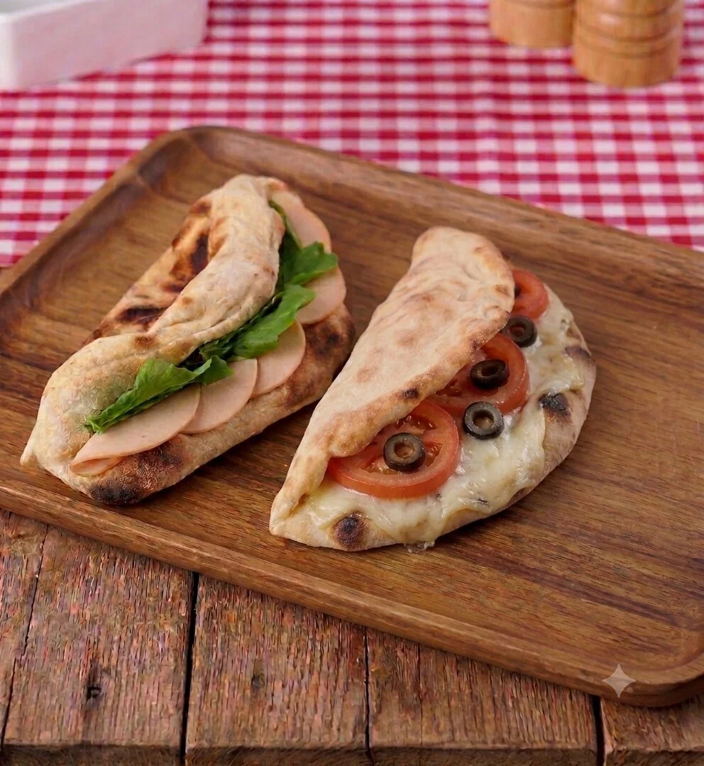 Halloumi Sandwich and Turkey Sandwich